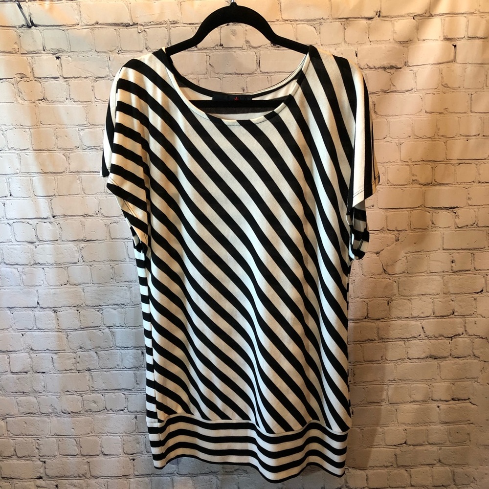 MXM Black and white striped dress